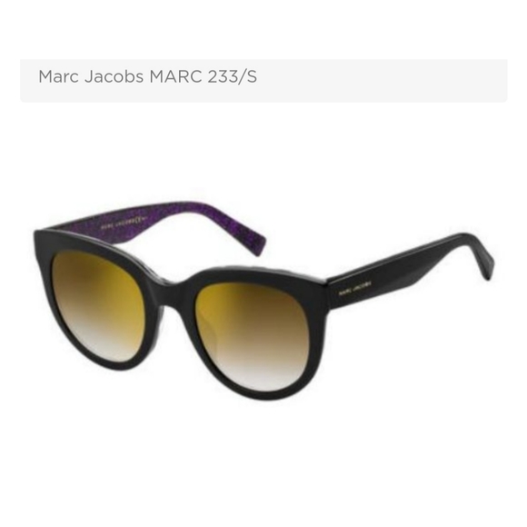 Marc Jacobs Accessories - Marc Jacobs MARC 233/S Sunglasses Shiny Black - Glitter Lila